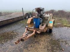 ex MOD trailer single axle on 6.00/16 wheels and tyres with petrol compressor unit and air grease bu