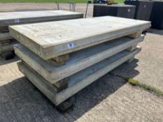 3No concrete panel sections, 2.67m x 1.2m x 16cm