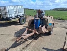 ex MOD trailer single axle on 6.00/16 wheels and tyres with petrol compressor unit and air grease bu
