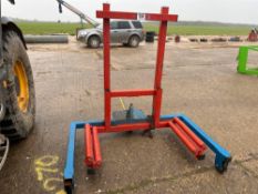 Wheel changing trolley