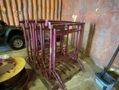 10No metal workshop trestles
