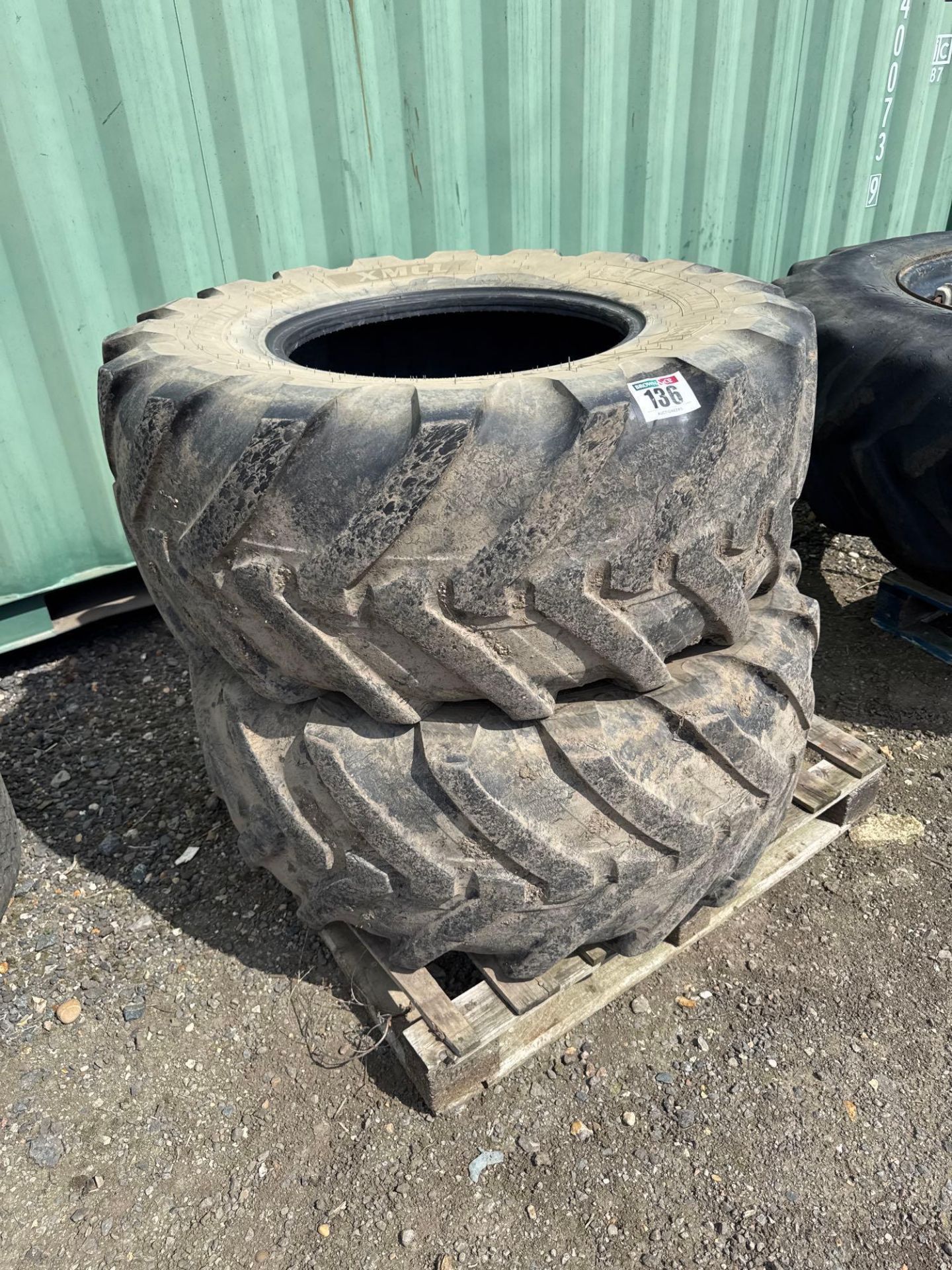Pair Michelin 500/70R24 tyres only