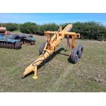 2001 Michael Moore Hi-Rider single leg trailed mole plough on 7.5-16 wheels and tyres. Serial No: 20
