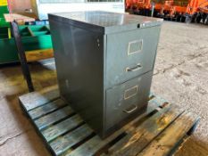 Bisley 2 drawer metal filing cabinet