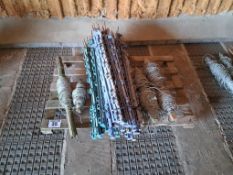 Quantity electric fencing wire and stakes