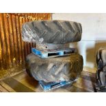 Set Goodyear 16.9R30 front and 20.8R42 rear Stocks dual wheels and tyres with clamps