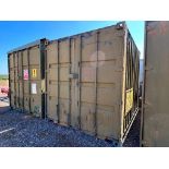 10ft shipping container, wooden floor. Sold in situ, buyer to remove