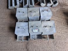 6No Galvanised poultry feeders