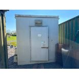 12ft x 8 ft insulated electric container with electrical fittings and air conditioning unit. Sold in