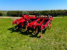 Sumo Trio 3, 3m cultivator with 6 subsoiler legs to 2 rows of discs and rear packer, linkage mounted