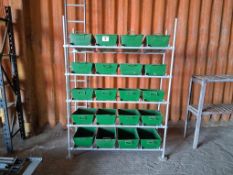 Storage racking with 20No storage bins