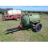Diesel bowser with 12v pump, single axle on 6.00-19 wheels and tyres
