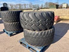 4No. Trailer Wheels And Tyres - (Leicestershire)