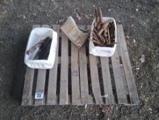 Quantity medium and large drill bits