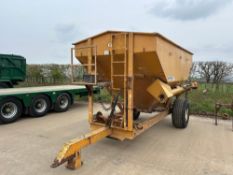 Richard Western single axle auger trailer, hydraulic operated on 15.0/70R18 wheels and tyres