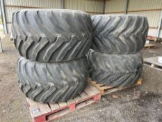 4No Alliance 700/50R26.5 wheels and tyres, 5 stud