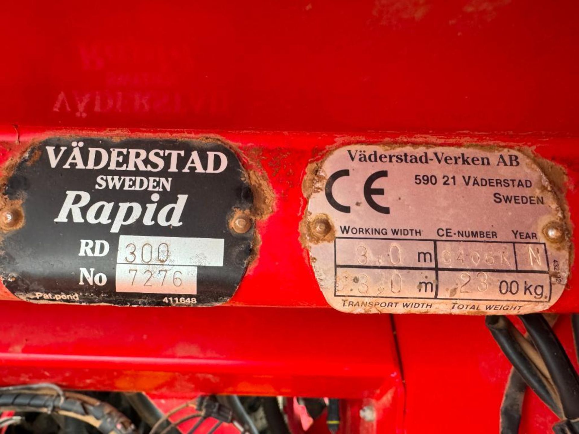 2004 Vaderstad Rapid 300S Super XL 3m disc drill with pre-em and bout markers. Serial No: 7276 - Image 17 of 17