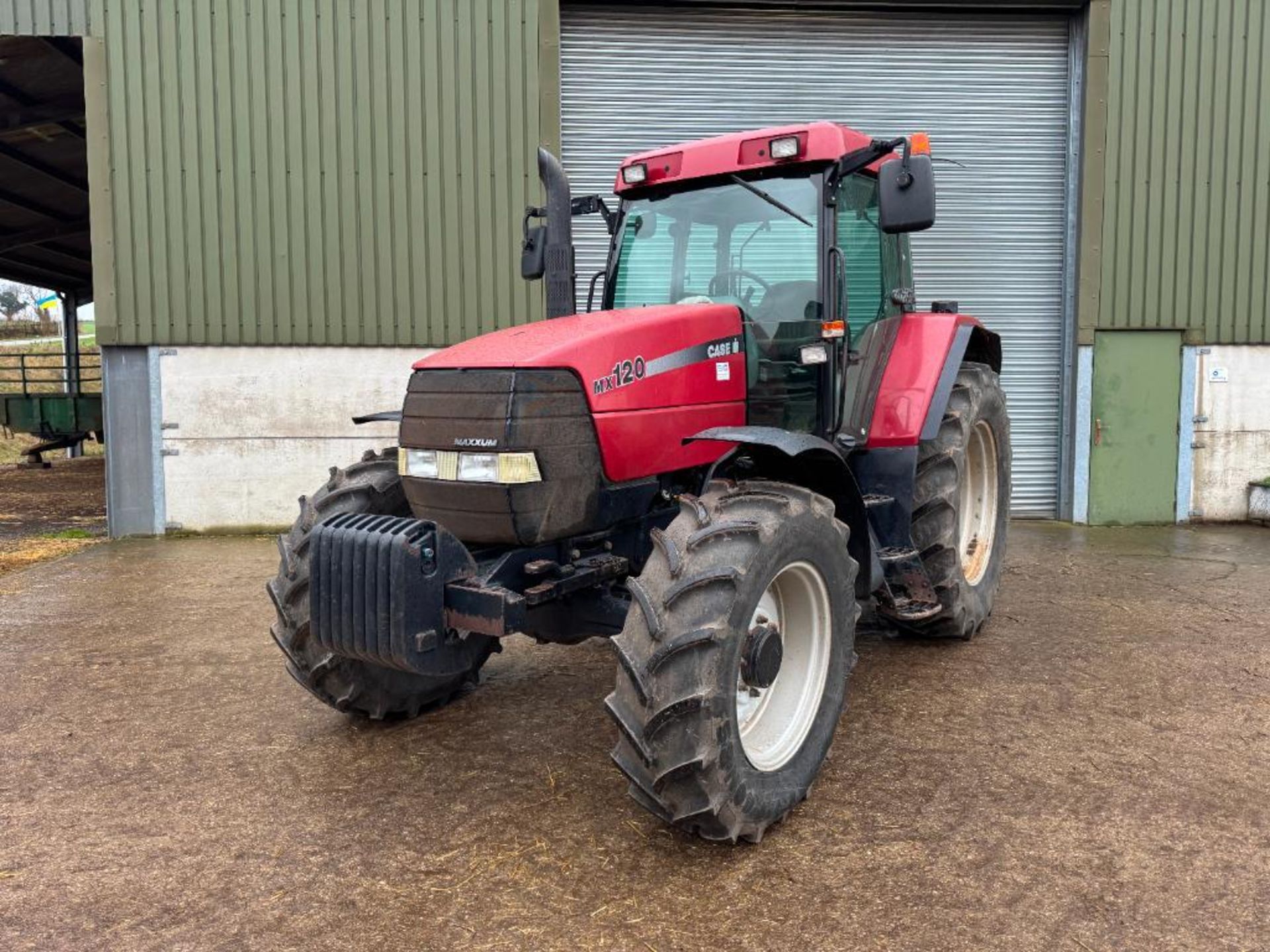 2000 Case MX120 4wd powershift tractor with 16No 45kg wafer weights, 3No manual spools on Vredestein - Image 12 of 14