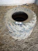 Pair Dunlop 25x10-12 tyres