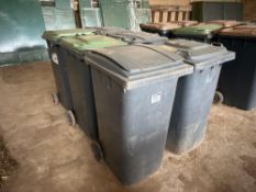 6No black wheelie bins