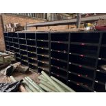 7No Pigeon hole workshop units, 6' wide x 5' high, 16" deep