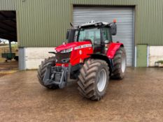 2018 Massey Ferguson 7718 Dyna-6 4wd tractor with front linkage, front and cab suspension, 4No elect