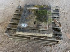 Concrete man hole cover