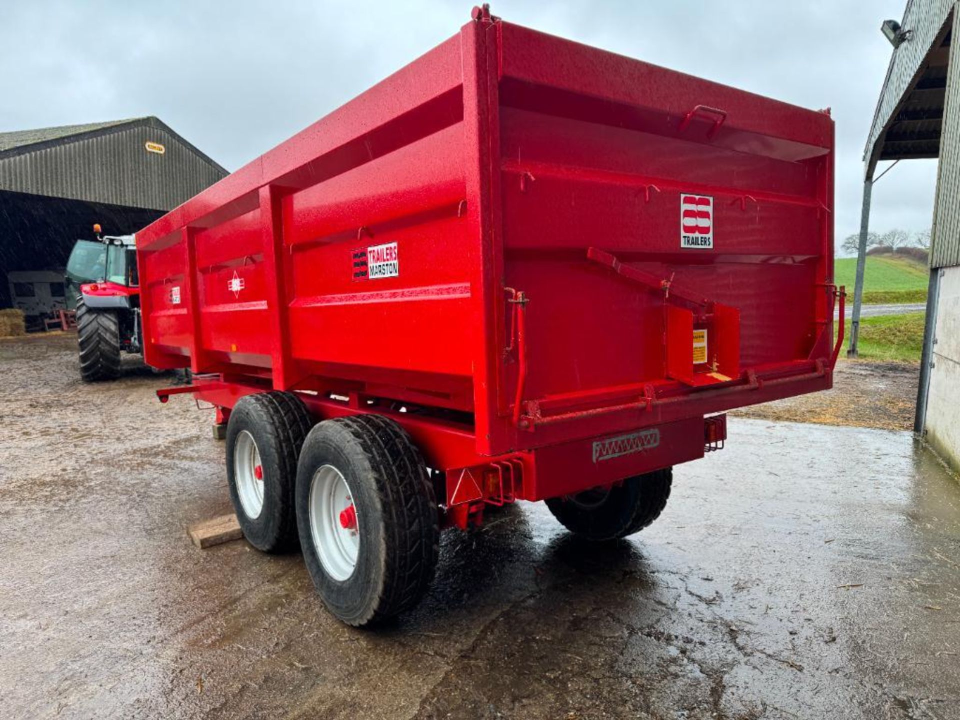 2008 AS Marston ACE 12t twin axle grain trailer with hydraulic brakes, manual tailgate and grain chu - Image 4 of 12