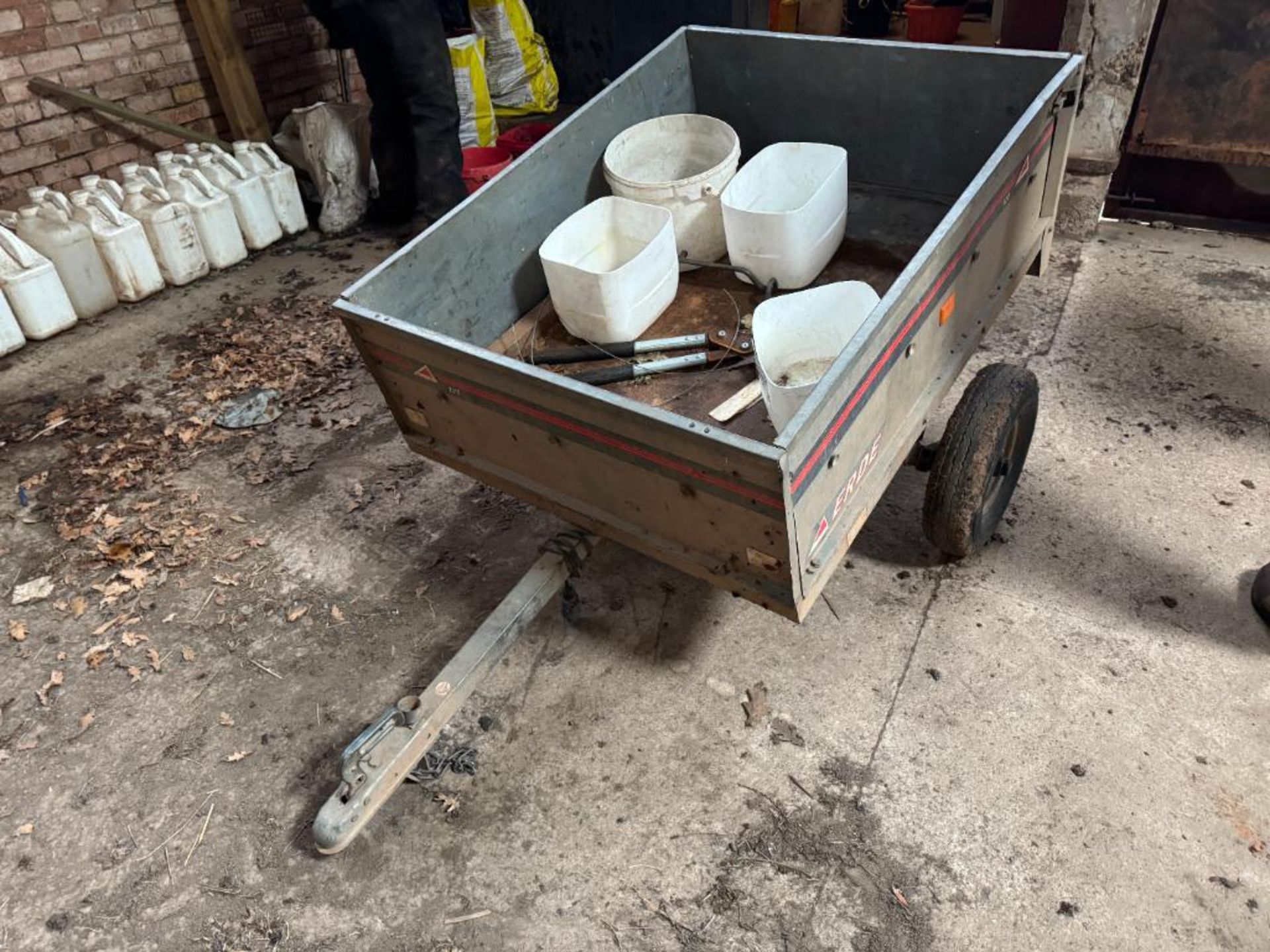 ERDE 3' X 4' galvanised single axle ATV trailer on Deli 4.80/4.00-8 wheels and tyres