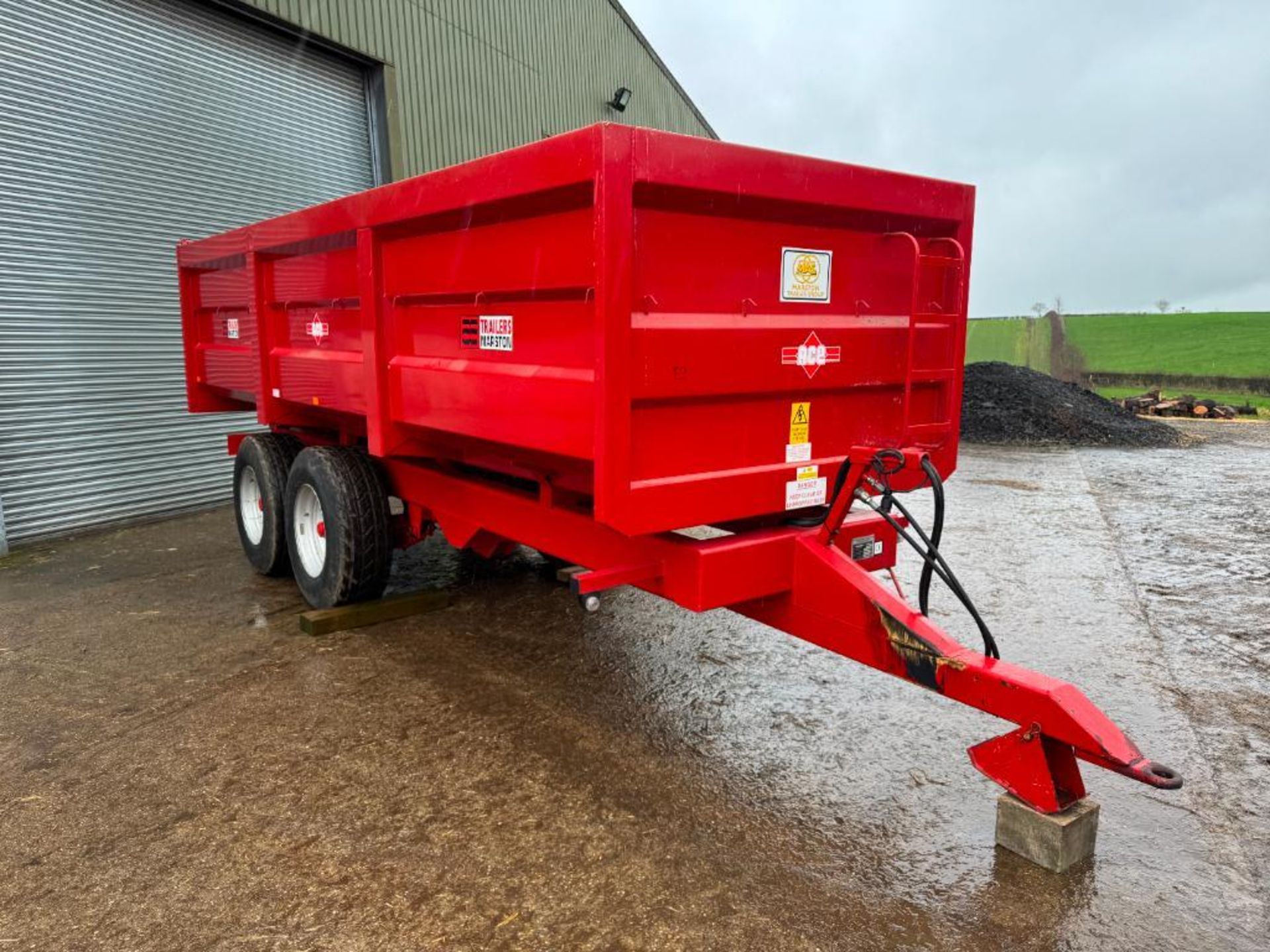 2008 AS Marston ACE 12t twin axle grain trailer with hydraulic brakes, manual tailgate and grain chu - Image 8 of 12