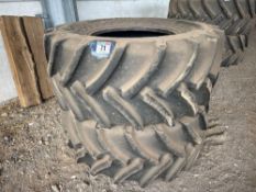 Pair Continental 600/65R28 front tyres only