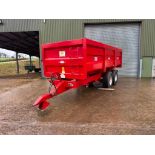 2008 AS Marston ACE 12t twin axle grain trailer with hydraulic brakes, manual tailgate and grain chu