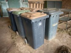 6No black wheelie bins