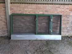 Metal game rearing pen 3m x 6m. Each lot contains 1 door section, 1 sheeted section, 2 sides, 2 pop