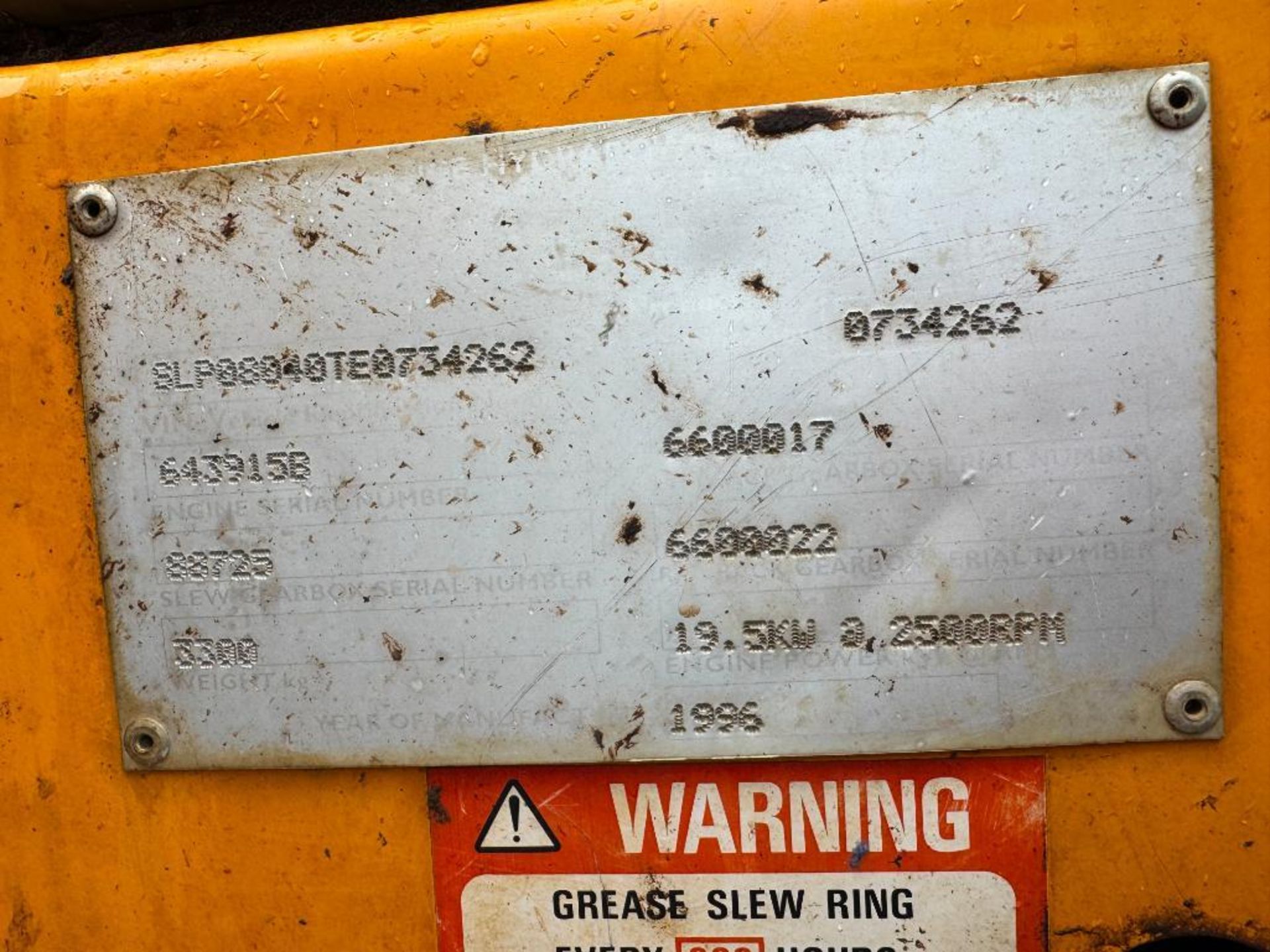 1996 JCB 804 rubber tracked 3.3t excavator with front blade and quick hitch, 14" tracks, 9", 12", 2f - Image 4 of 13