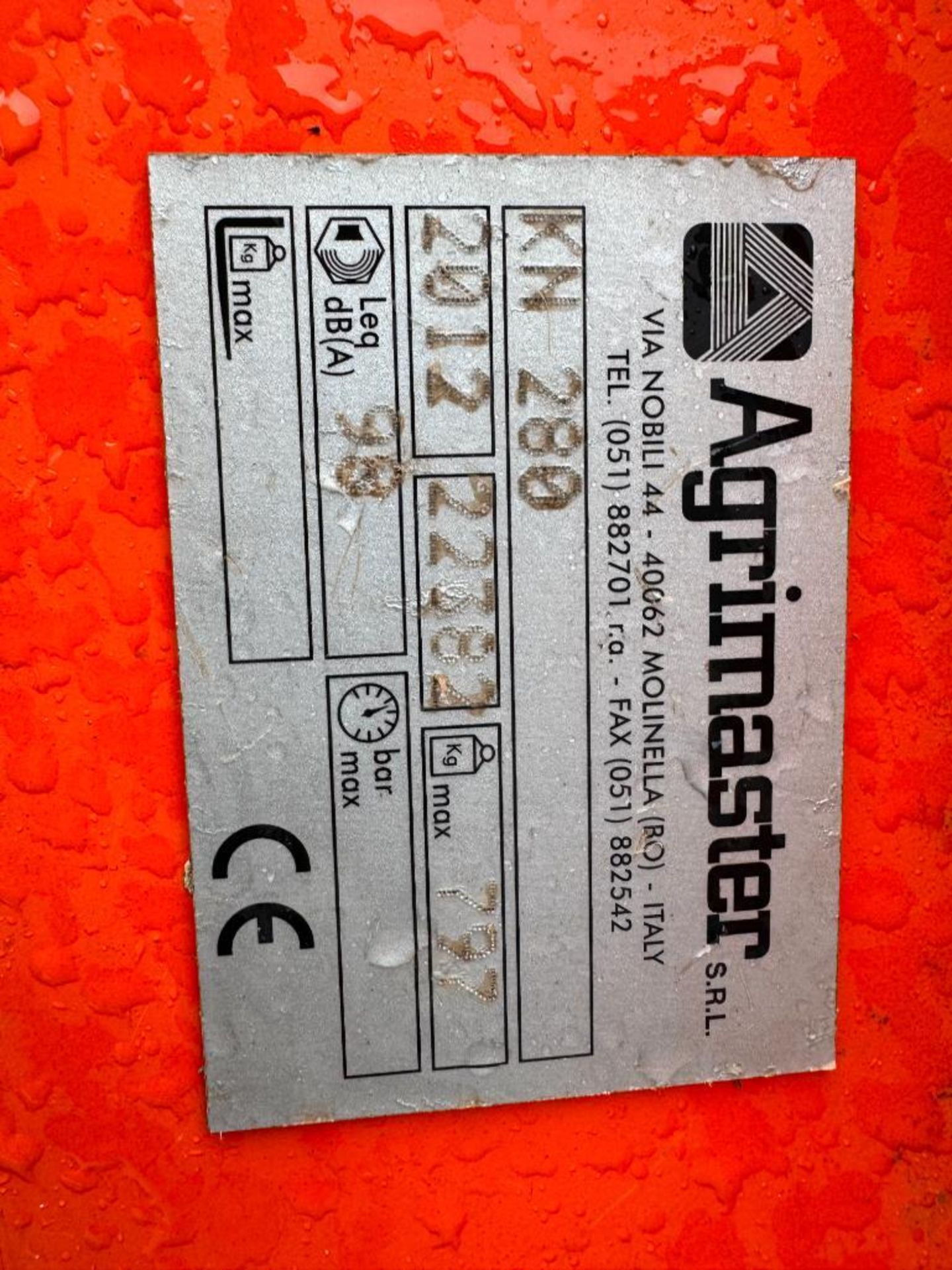 2012 Agrimaster KN280 2.8m flail mower, linkage mounted, PTO driven. Serial No: 22832 - Image 6 of 6