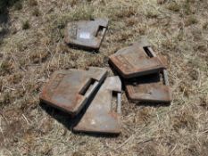 5No Massey Ferguson 45kg wafer weights
