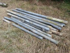 Quantity galvanised gate posts