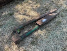 Pair tine mounted bag lifters