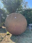 Metal tank with stands