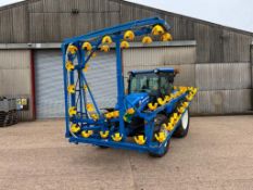 2017 New Holland TD5.85 40kph with creeper gear complete with wraparound vegetable harvesting arm, 2