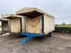 Pallet trailer 5m suitable for 8 pallets curtainside, single axle on BKT 13.0/65-18 wheels and tyres