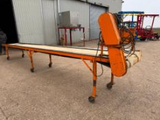 Conveyor 0.7m wide x 7.3m, 3 phase