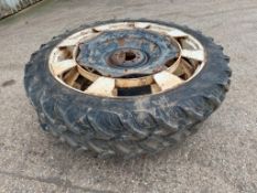 Pair Taurus 230/95R48 row crop wheels and tyres, 8 stud centres