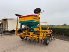 2008 Claydon SR Optiline 3.45m drill with Sulky MP hopper, bout, pre-em and tramline markers, rear p
