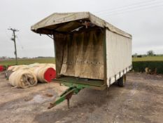 Pallet trailer 5m suitable for 8 pallets curtainside, single axle on Alliance 13.0/65-16 wheels and