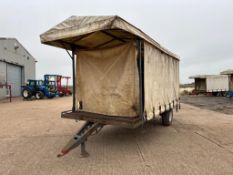 Pallet trailer 5m suitable for 8 pallets curtainside, single axle on Supreme 12.5/80-15.3 wheels and