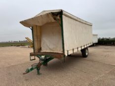 Keith Collinwood packing trailer 6.7m suitable for 10 pallets curtainside with steel floor, single a