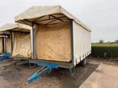 Pallet trailer 5m suitable for 8 pallets curtainside, single axle on Supreme 12.5/80-15.3 wheels and