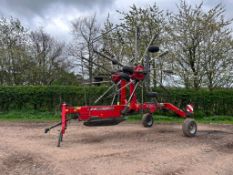 2020 Massey Ferguson RK802 TRC twin rotor rake, trailed. Serial No: WAMTYGRBJLG025040